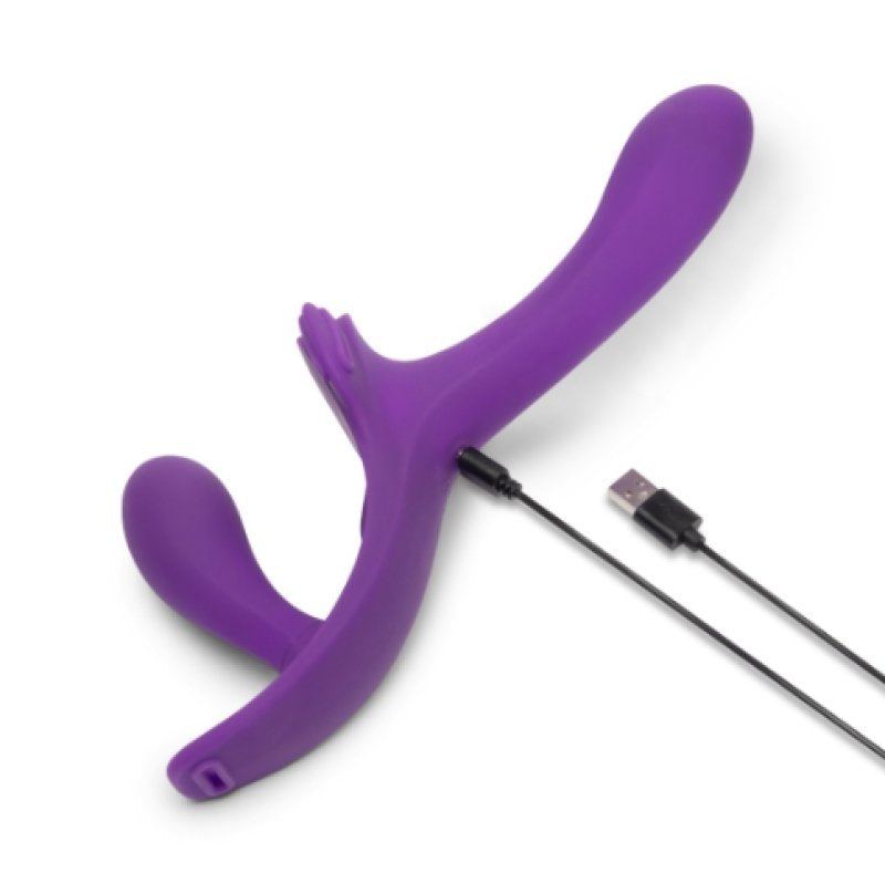 Together Toy Lock-In Dual-Ended Vibrating Strap-on & Harness Set