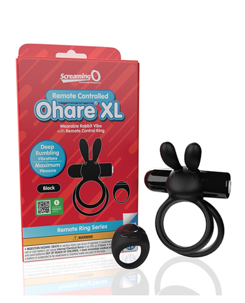 Screaming O Remote Controlled Ohare XL Vibrating Ring - Black****