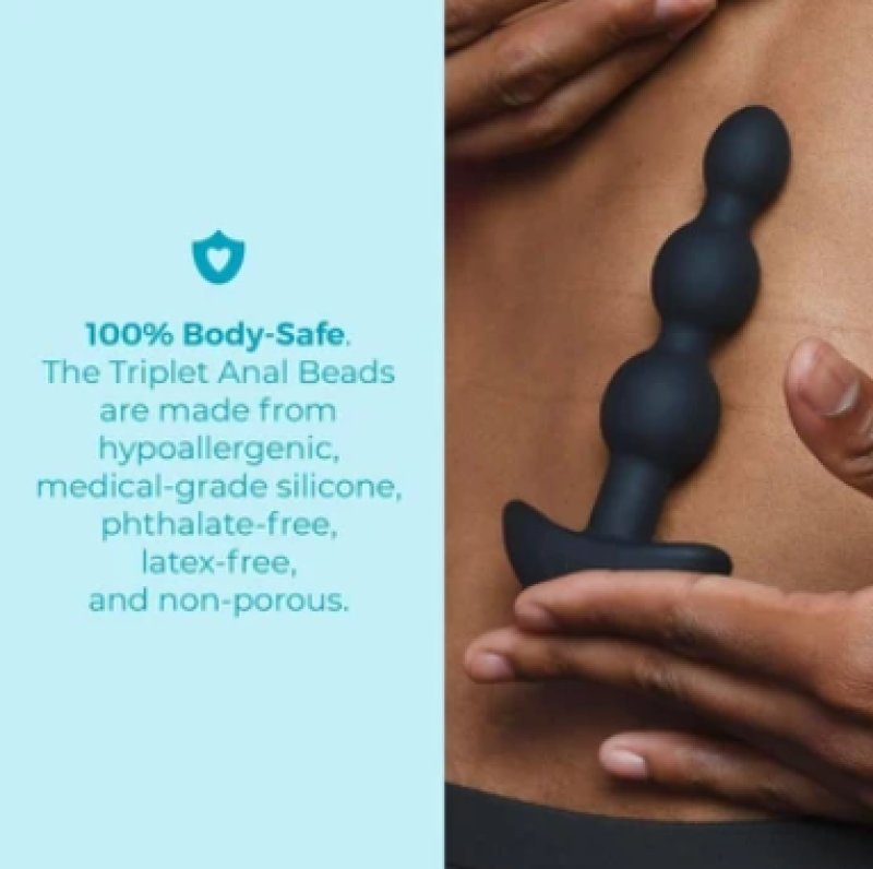 b-Vibe Triplet Anal Beads Black - Just for you desires