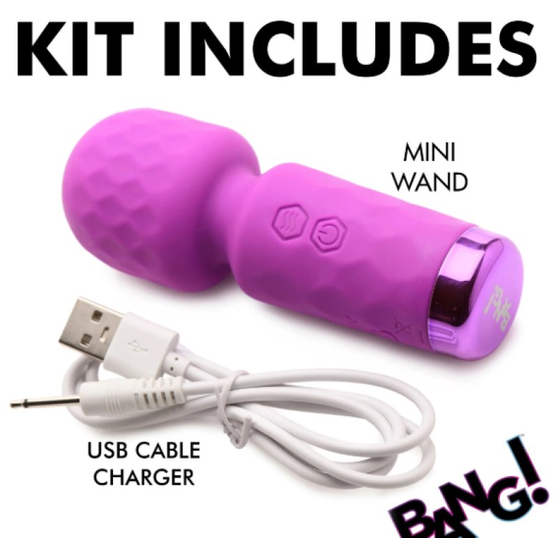 BANG! 10X Mini Silicone Wand - Purple - Just for you desires