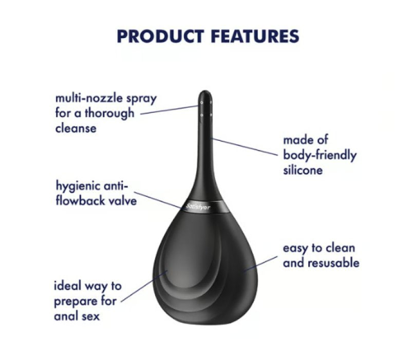 Satisfyer Clean & Play - Black Unisex Douche