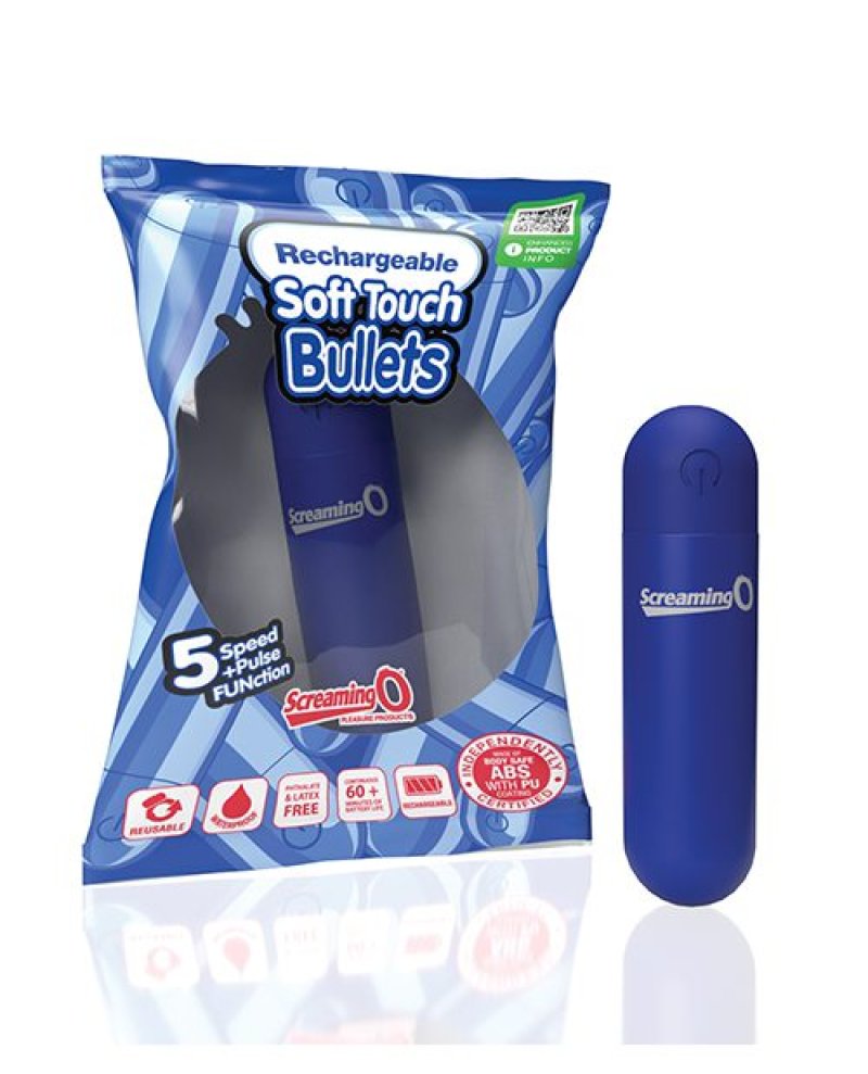 Screaming O Soft Touch Rechargeable Bullets - Blue - Just for you desires