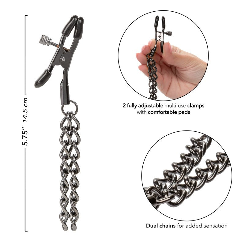 Euphoria Collection Chain Nipple Clamps - Just for you desires