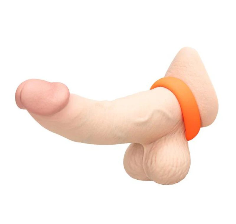 b-Vibe Snug Ring 40mm Snug Fit Silicone Cock Ring - Orange - Just for you desires