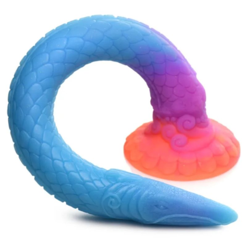Creature Cocks Makara Glow-in-the-Dark Silicone Snake Dildo - Just for you desires