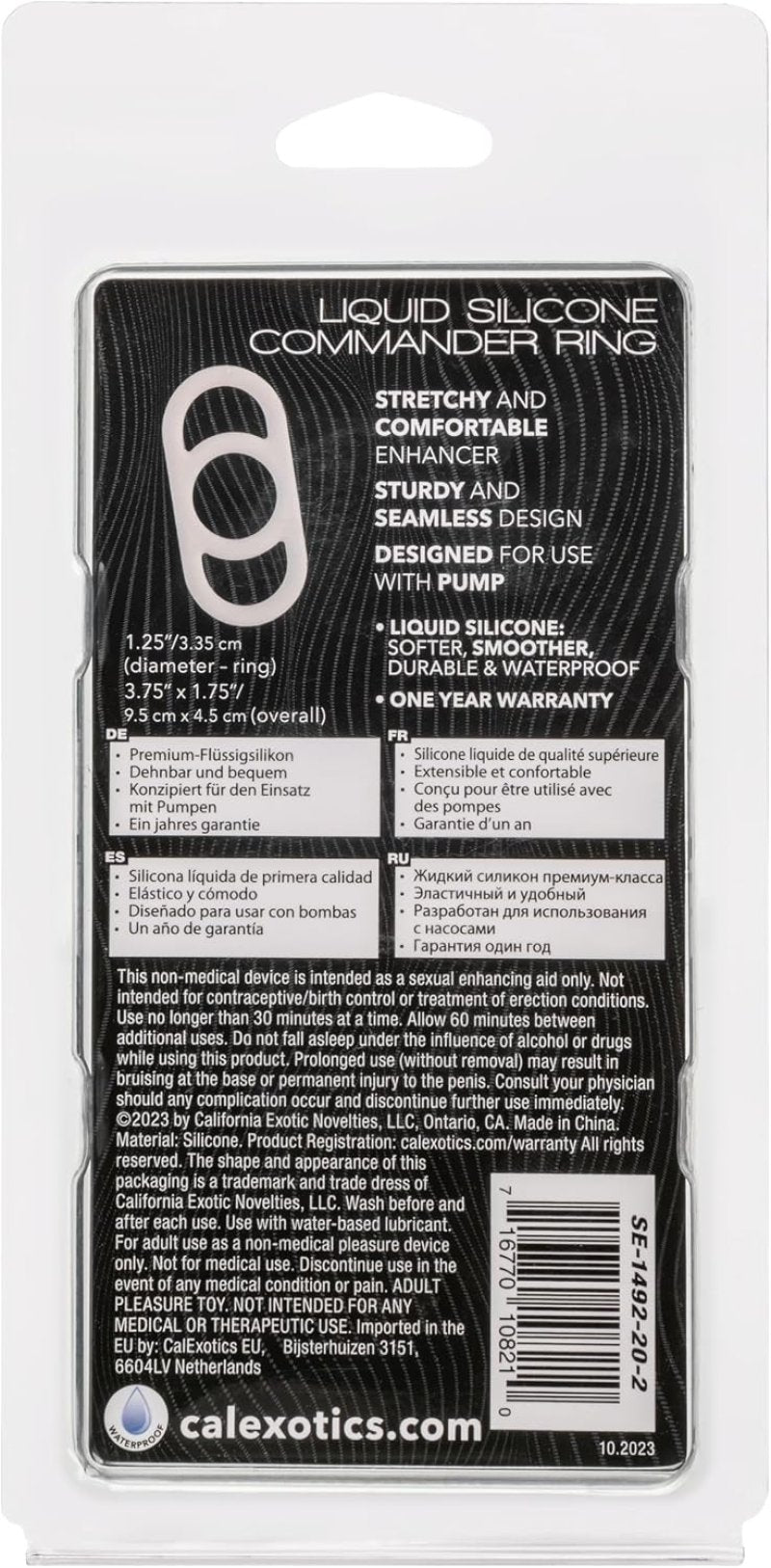 Alpha Liquid Silicone Commander Ring - Natural - Just for you desires