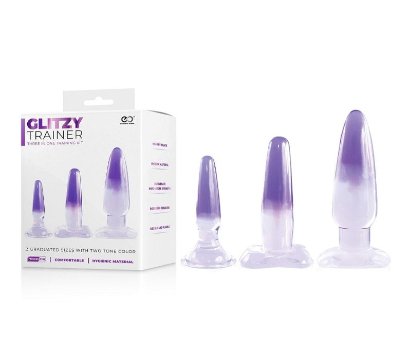 GLITZY TRAINER 3 IN 1 DONG KIT SET - PURPLE