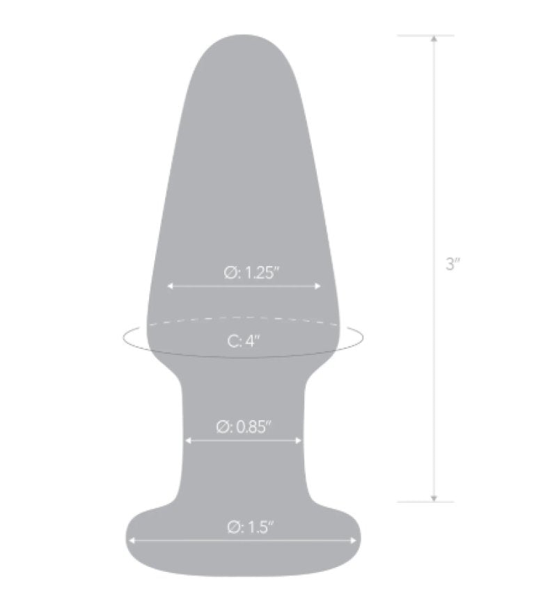 Glas 3.5" Butt Plug - Just for you desires
