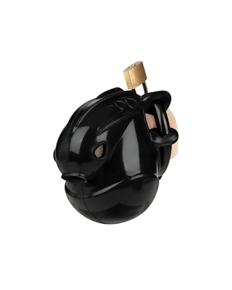 Blue Line Full Restraint Silicone Cock And Balls Chastity Device 100% Coverage