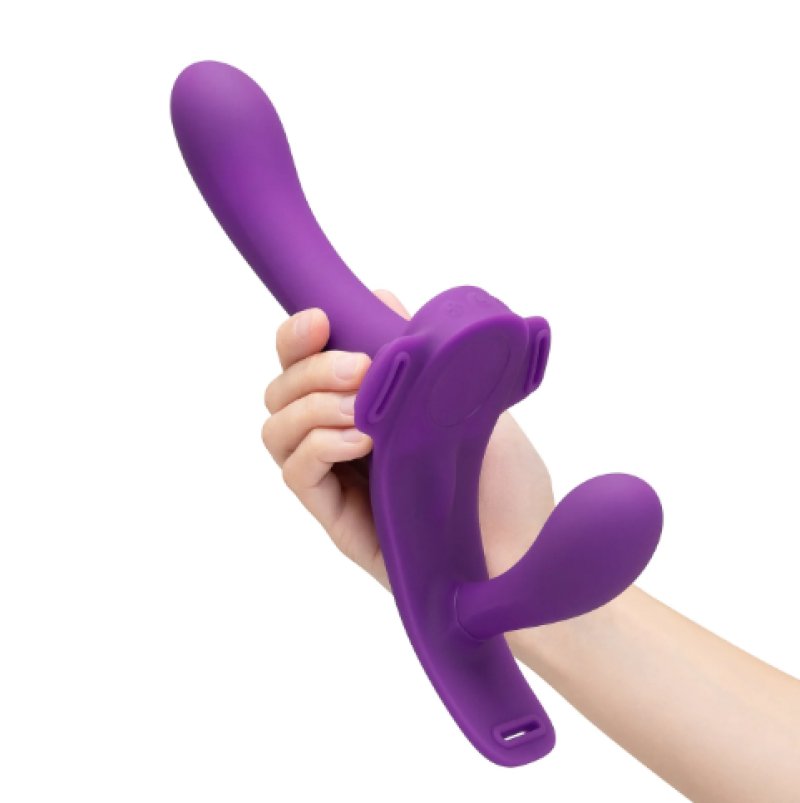 Together Toy Lock-In Dual-Ended Vibrating Strap-on & Harness Set