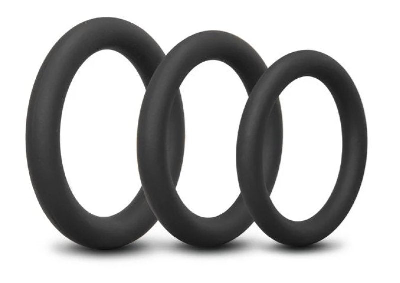 b-Vibe Snug Ring Lite - 3-Pack Snug Fit Silicone Cock Ring - Just for you desires