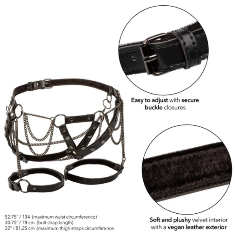 Euphoria Collection Plus Size Thigh Harness With Chains - Just for you desires