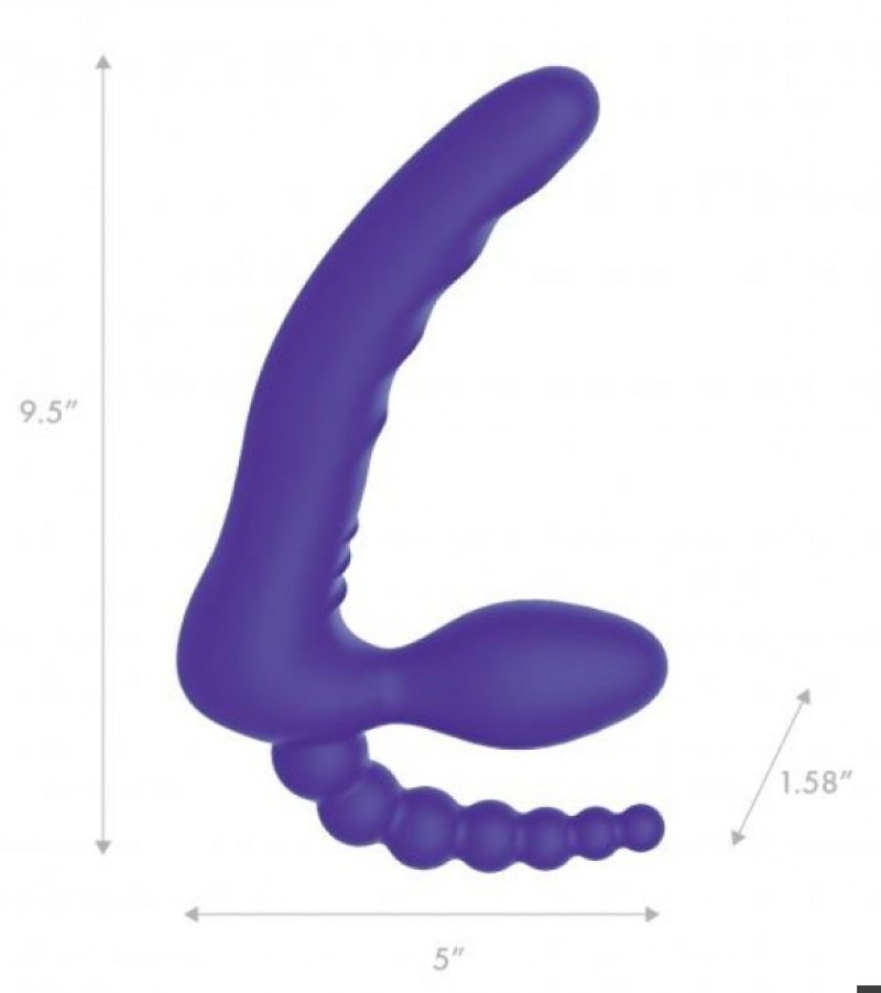 Pegasus 7” Remote Control Strapless D.P. Silicone Strap on****