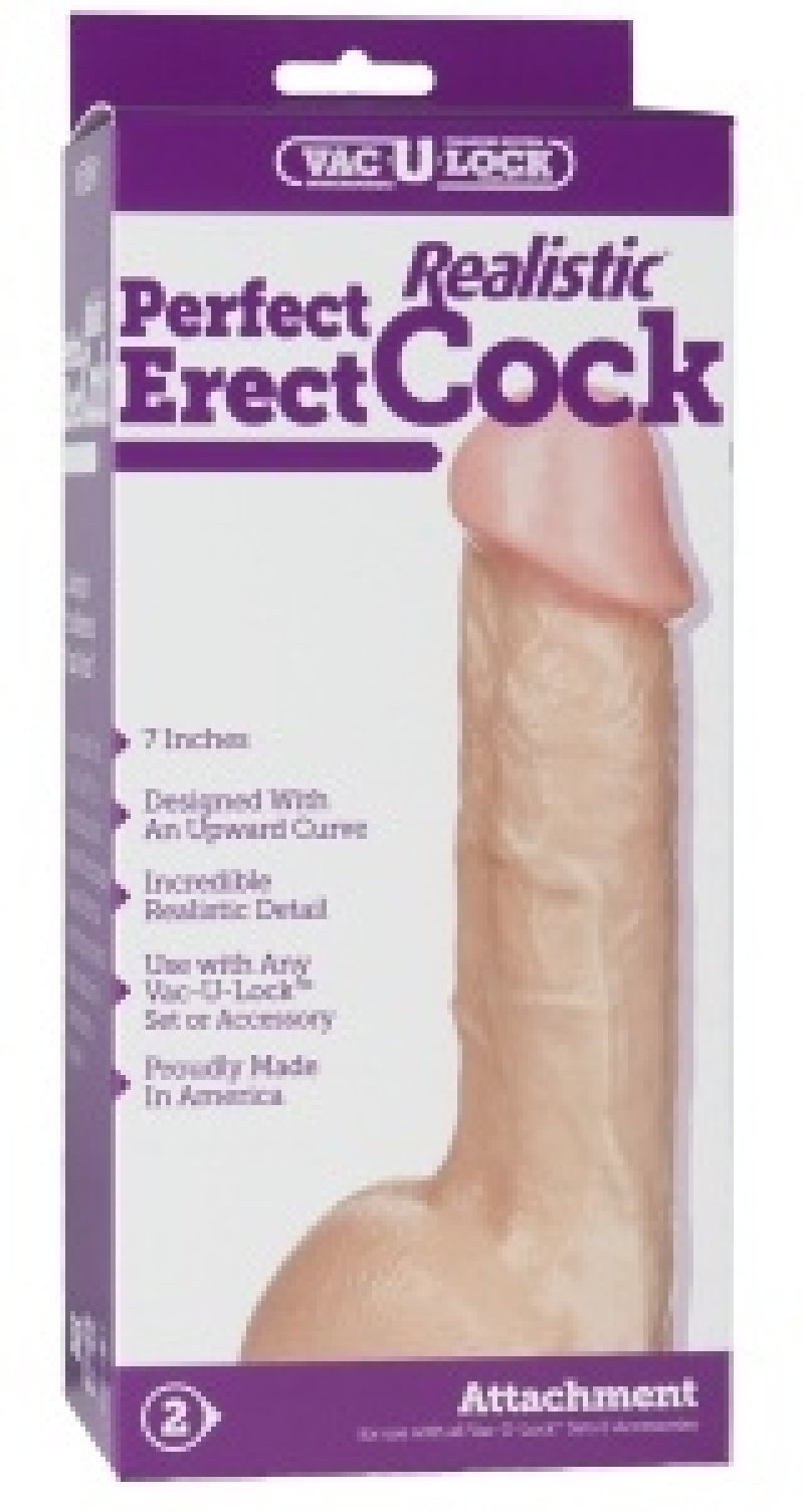 Vac-U-Lock Attachment - Perfect Realistic Erect Cock 7"****