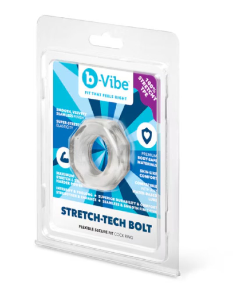b-Vibe Stretch-Tech Bolt - Ultra Stretchy Cock Ring - Just for you desires