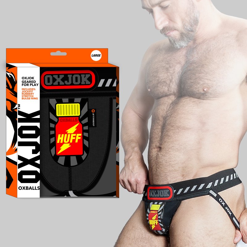 OXJOCK POPPERJOCK 3D rubber patch pouch BLACK/RED XX-LARGE****