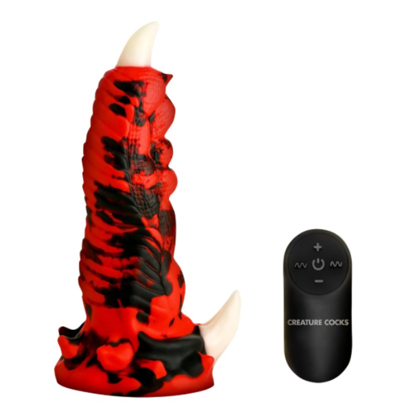 Creature Cocks Red Talon Vibrating Silicone Dildo
