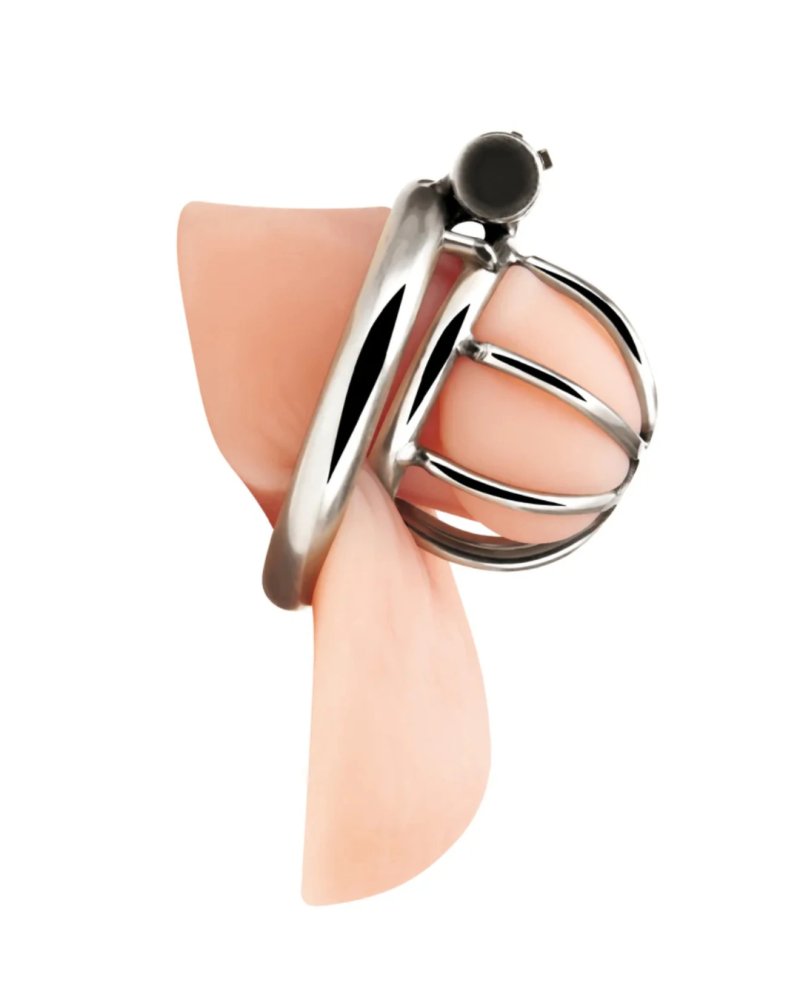 Blue Line Little Cock Chastity Cage
