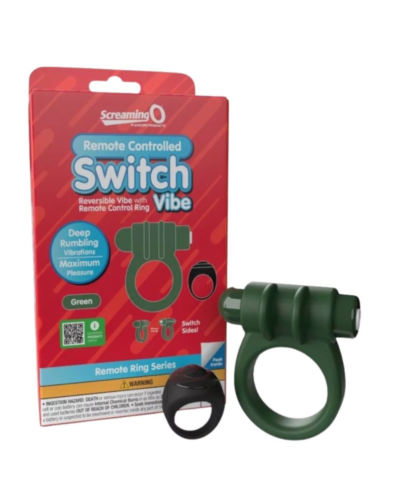 Screaming O Remote Controlled Switch Vibrating Ring - Green**** - Just for you desires