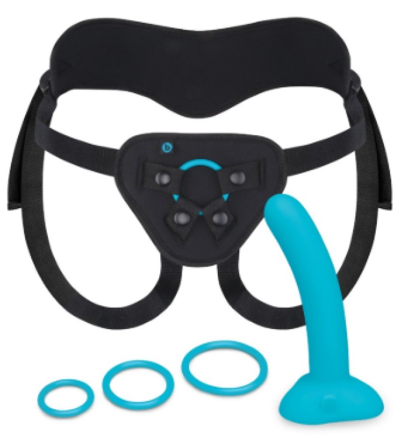 b-Vibe Everybody Strap-On Harness Set With 6” Silicone Dildo Peg - Just for you desires