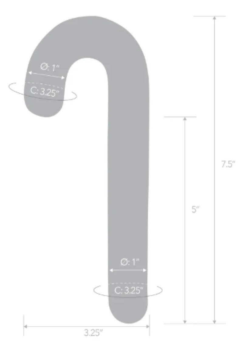 Glas Candy Cane Dream 7.5" Dildo