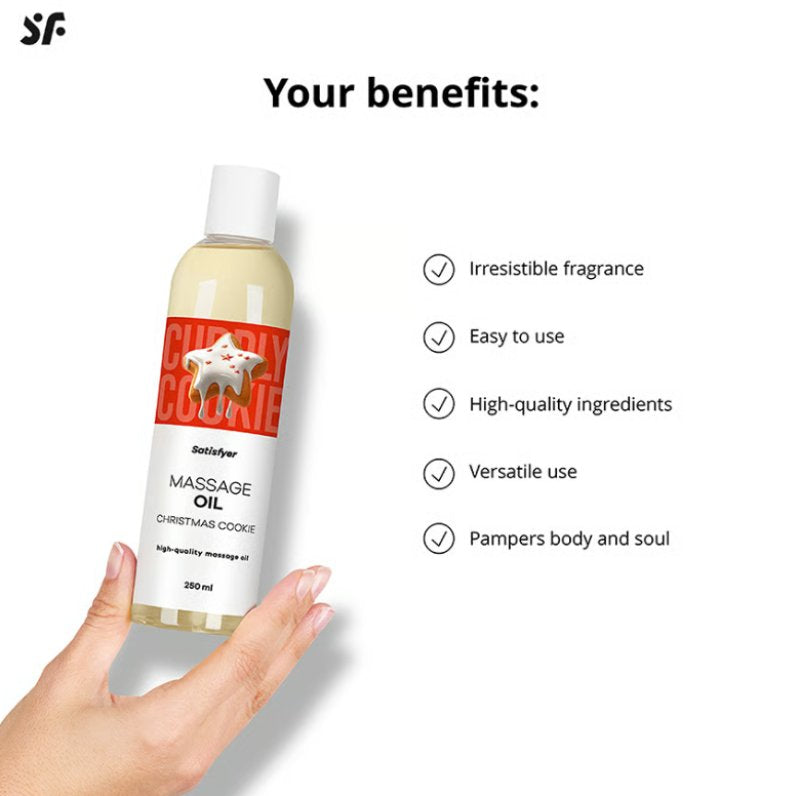 Satisfyer Massage Oil, 250ml Christmas Cookie - Just for you desires