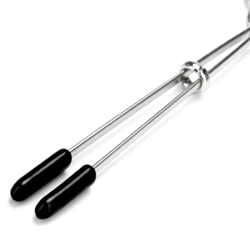 Lux Fetish Adjustable Tweezer Nipple Clips With Chain - Just for you desires