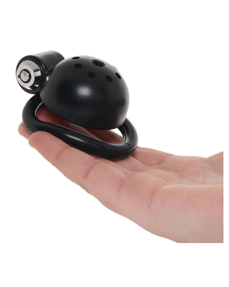 Blue Line Mini Cock Micro Chastity Cage Black