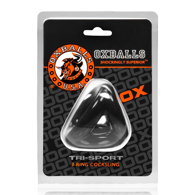 OXBALLS TRI-SPORT versatile 3-ring cocksling BLACK
