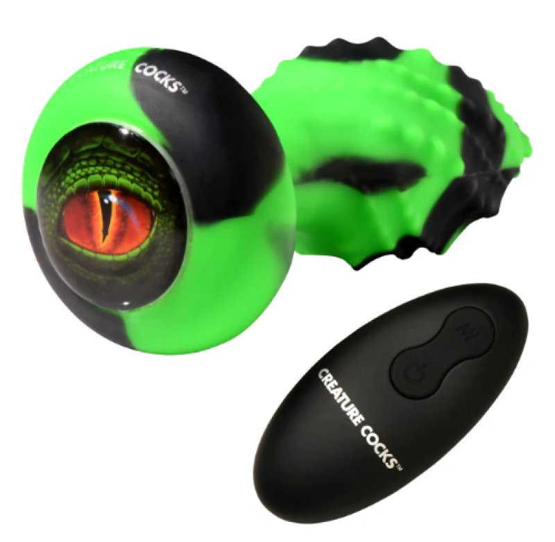 Creature Cocks Eye of the Spawn Vibrating & Squirming Silicone Butt Plug