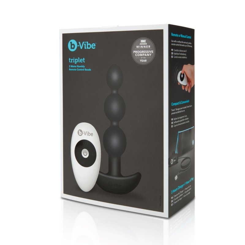 b-Vibe Triplet Anal Beads Black - Just for you desires
