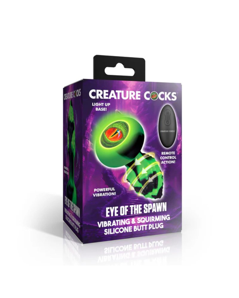 Creature Cocks Eye of the Spawn Vibrating & Squirming Silicone Butt Plug