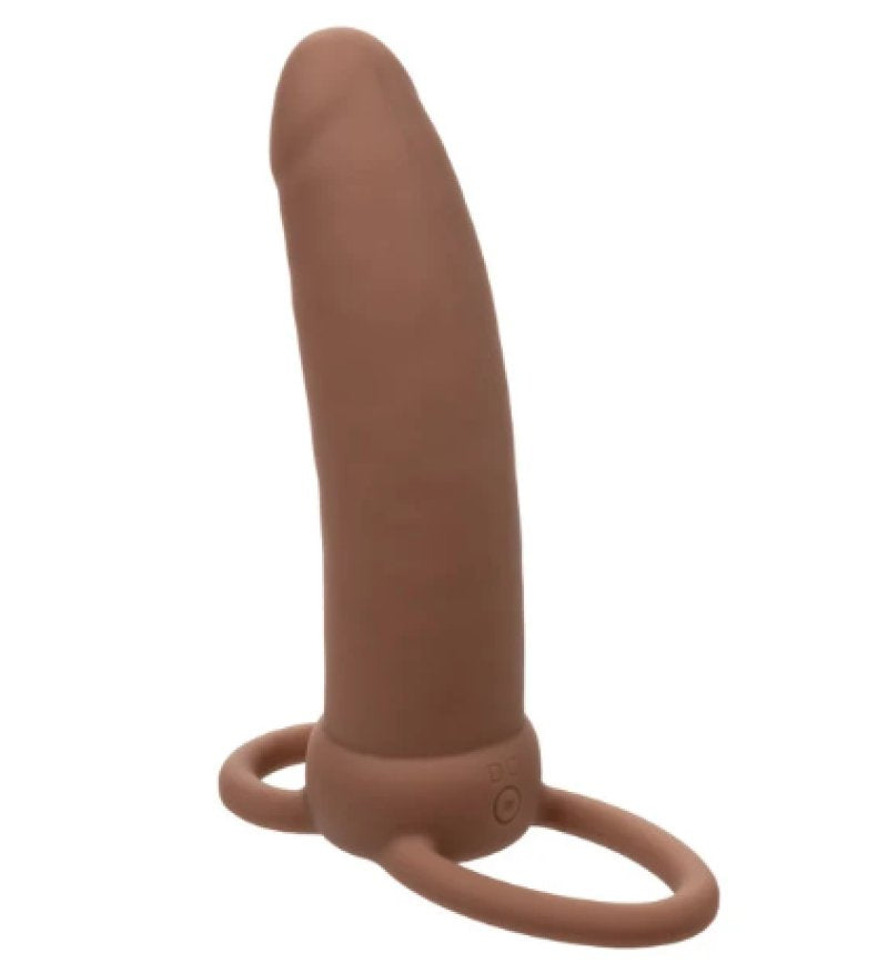 Performance Maxx Rechargeable Thick Dual Penetrator 5" - Brown