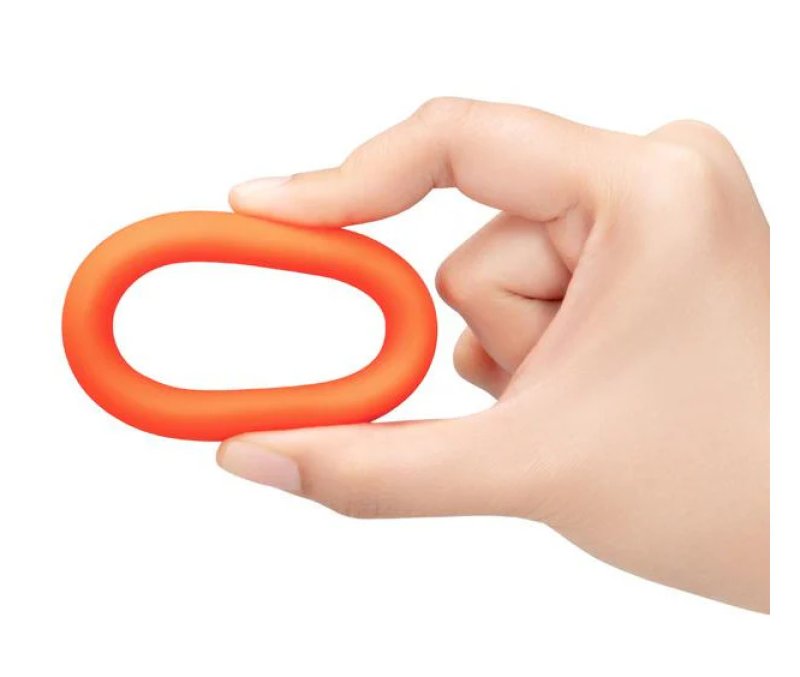 b-Vibe Snug Ring 40mm Snug Fit Silicone Cock Ring - Orange - Just for you desires