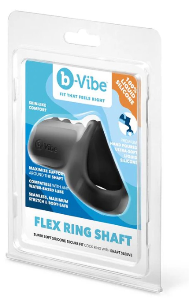 b-Vibe Flex Ring Shaft - Silicone Cock Ring & Ball Stretcher