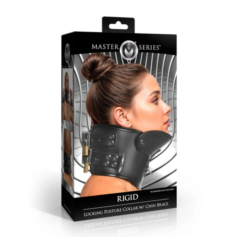 Master Series Rigid Locking Posture Collar w/ Chin Brace - Just for you desires