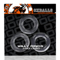 OXBALLS WILLY RINGS 3-pack stretchy cockrings CLEAR