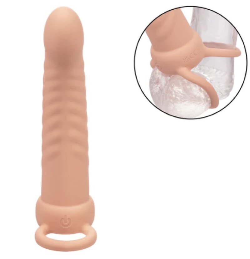 Performance Maxx Rechargeable Ribbed Dual Penetrator - Ivory