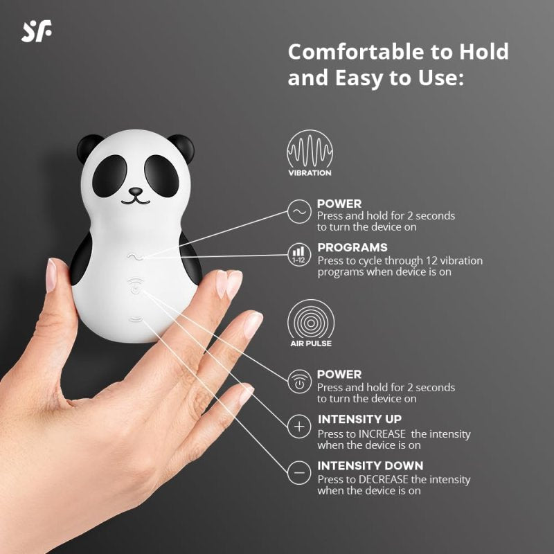 Satisfyer Pocket Panda black & White