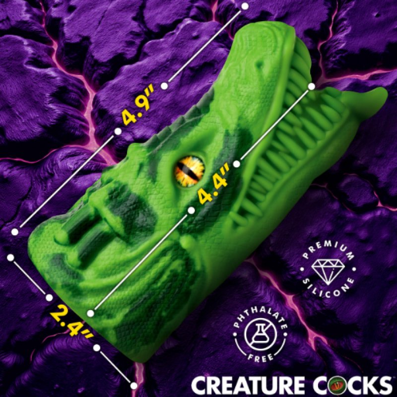 Creature Cocks Dragon Tamer Silicone Stroker - Green