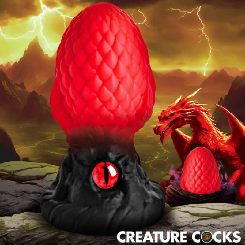 Creature Cocks Eye of the Dragon Silicone Butt Plug - Red