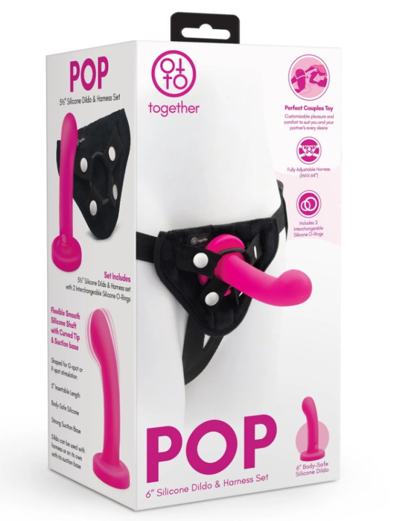 Together Pop 5.5” Silicone Dildo & Harness Set - Just for you desires