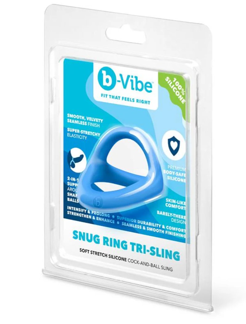 b-Vibe Snug Ring Tri-Sling - Silicone Cock Ring - Just for you desires