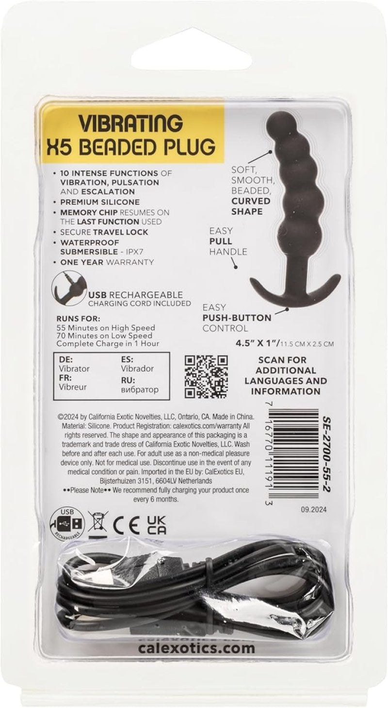 Boundless Vibrating X5 Beaded Curve Plug