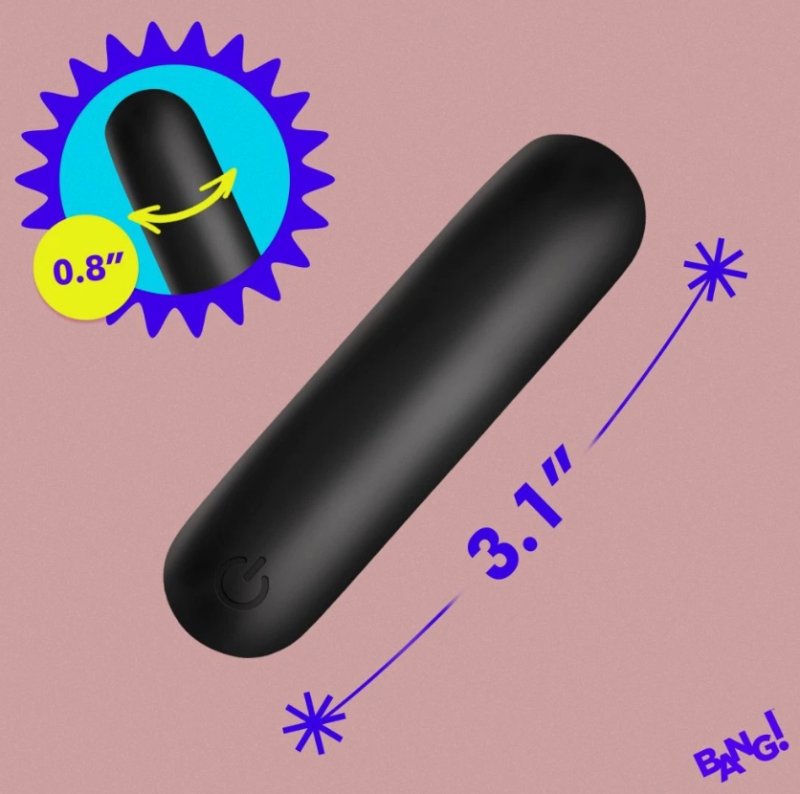 BANG! Flexible Silicone Bullet - Black