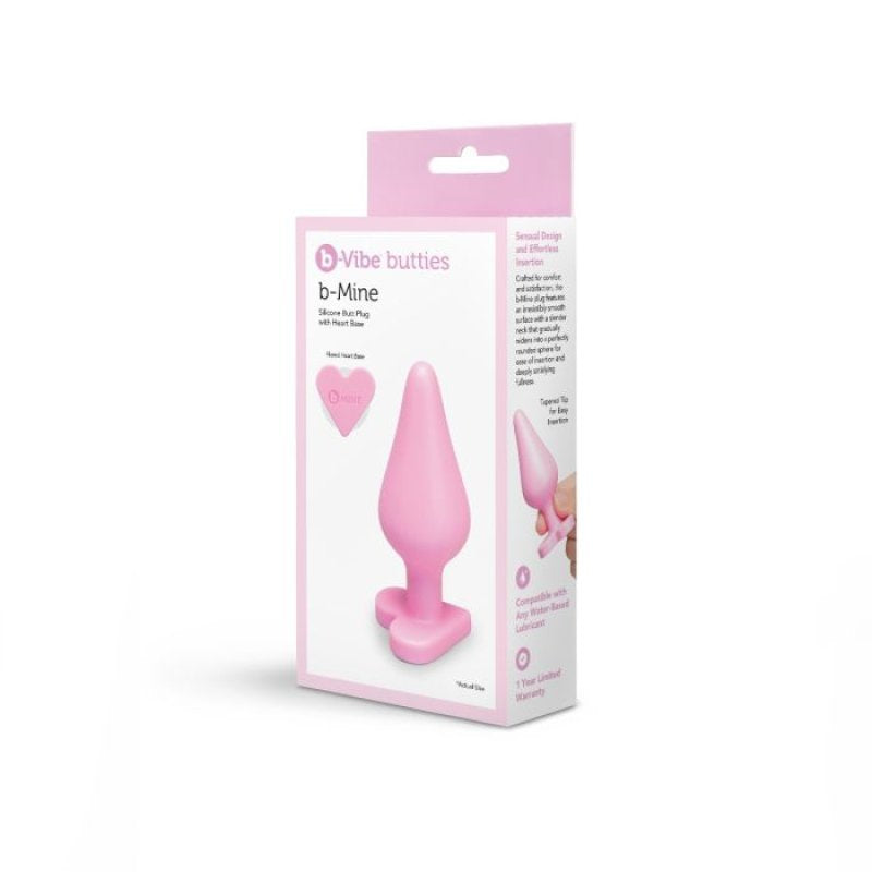 b-Vibe Butties B-Mine Silicone Heart Butt Plug - Just for you desires