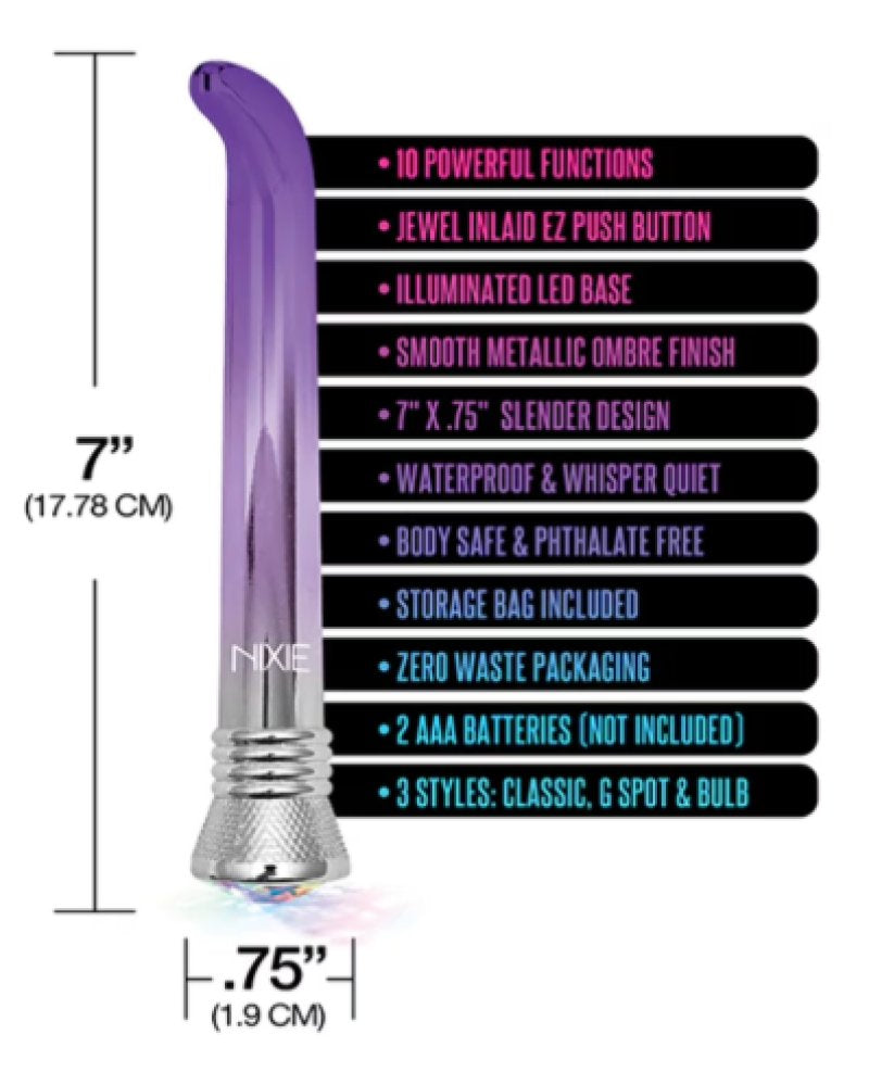 NIXIE Jewel Ombre G-Spot Vibe Purple Glow****