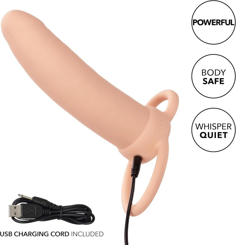 Performance Maxx Rechargeable Thick Dual Penetrator 5" - Ivory - Just for you desires