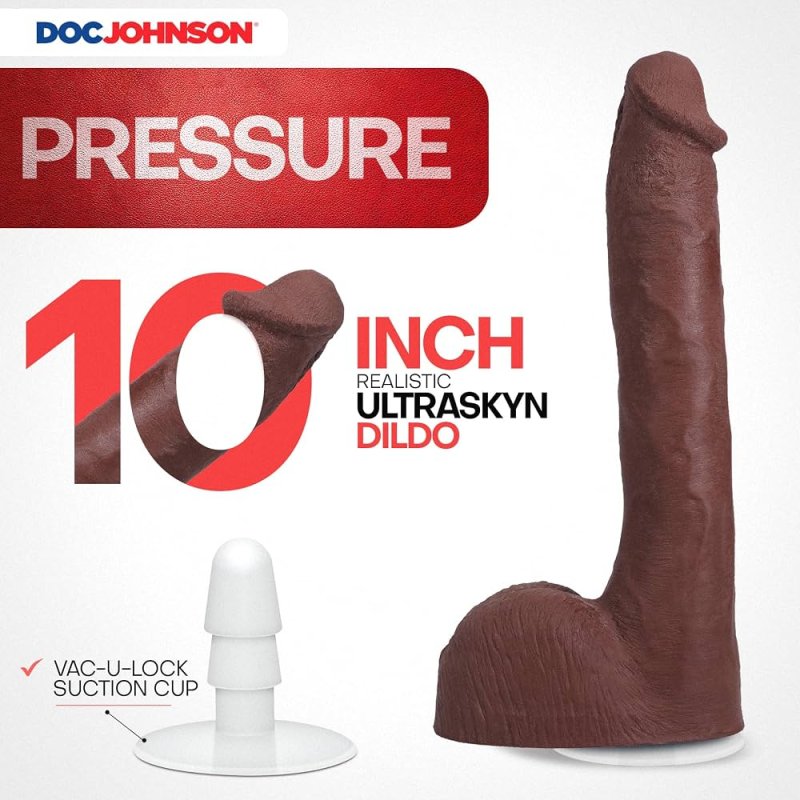 Signature Cocks - Pressure - 10 Inch ULTRASKYN Cock with Removable Vac-U-Lock Suction Cup