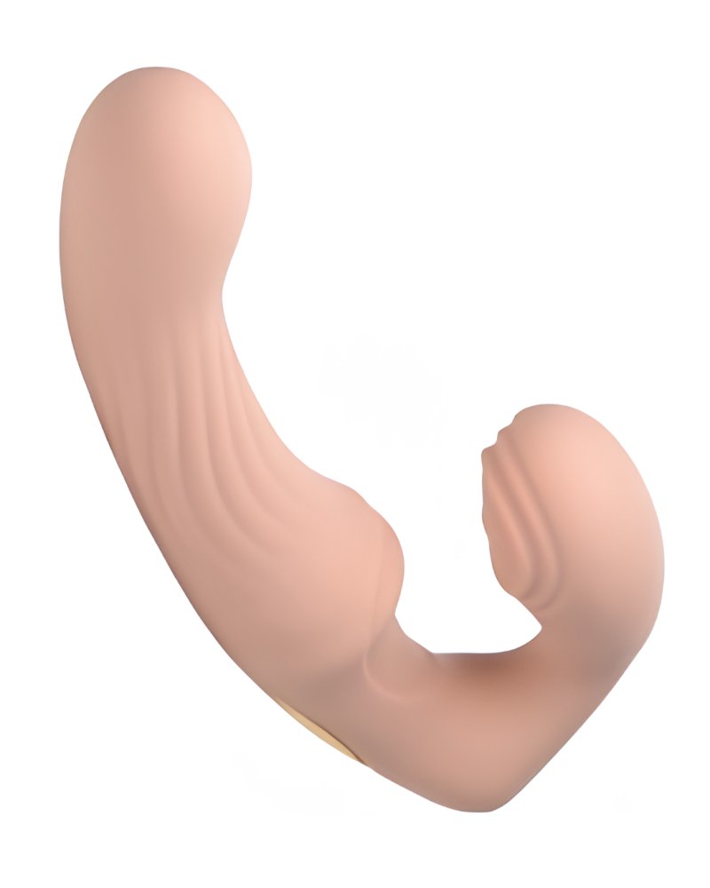 Strap U 15X U-Pulse Pulse & Vibe Strapless Strap-on w/ Remote - Blush**** - Just for you desires
